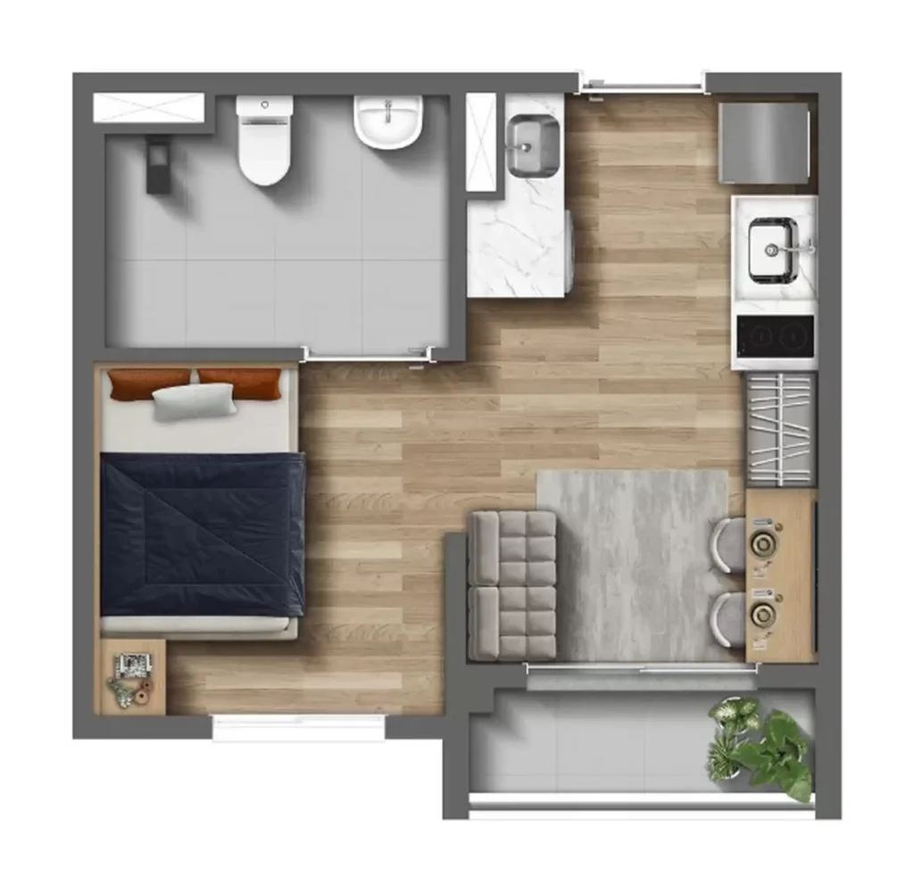 Apartamento 1 quartos 24m² em Santo Amaro — planta Alfredo Santo Amaro - NR - Breve Lançamento