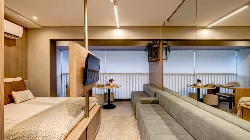 Apartamento 1 quartos Pinheiros — Unidade decorada modelo do Icon João Moura - NR