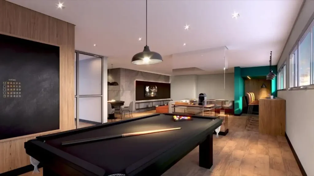 Sala de jogos Moa 292 - Residencial Moema — 1-2 quartos 25-59m², Shpaisman