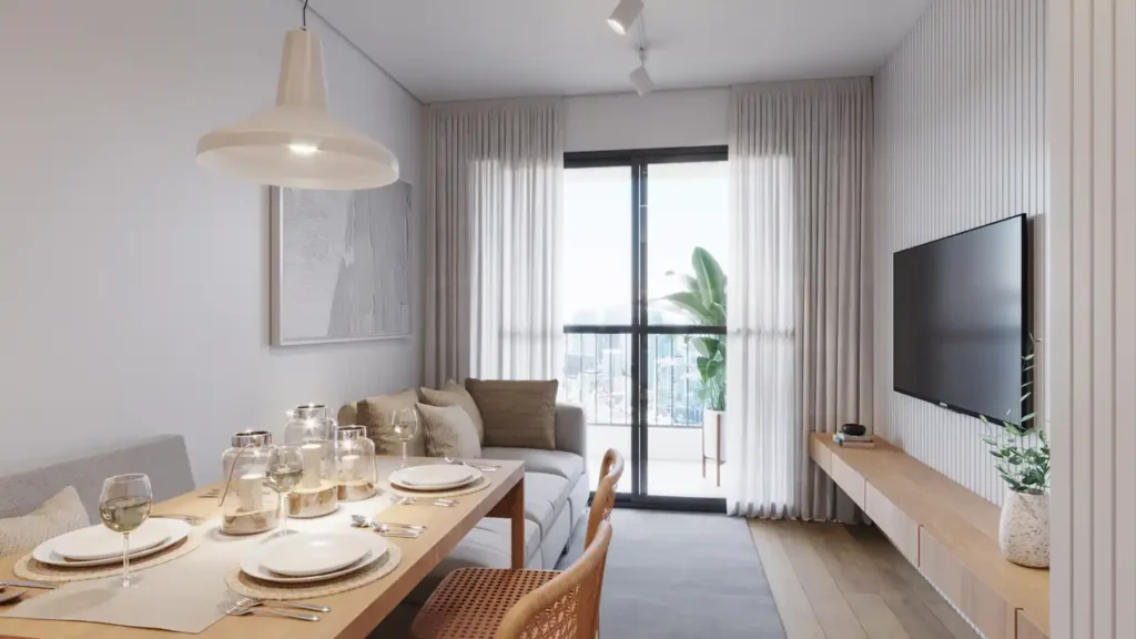 Icó Real Parque Real Parque, São Paulo — 050 living, apartamento 1-2 quartos 39-42m²