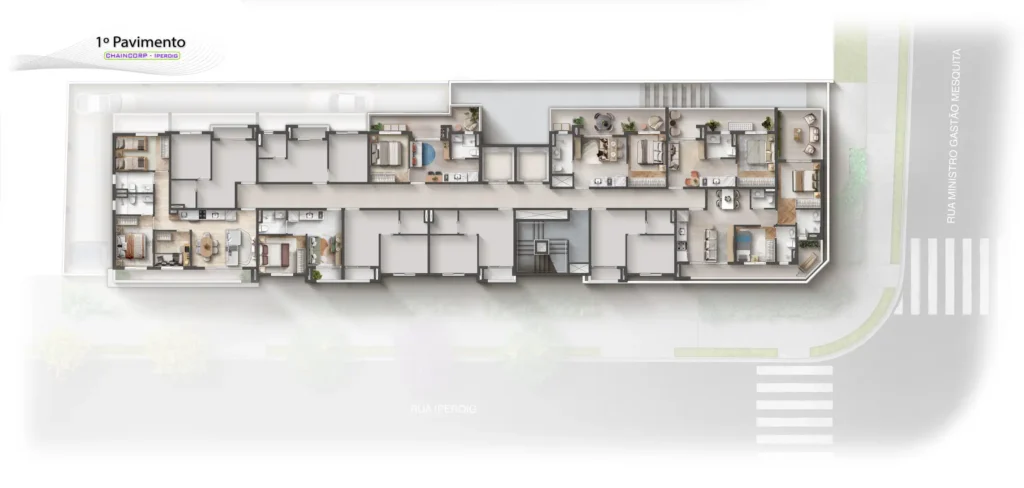 Implantação Implantacao_1_ condomínio Rooftop Perdizes - Breve Lançamento — 1-2 quartos em Perdizes