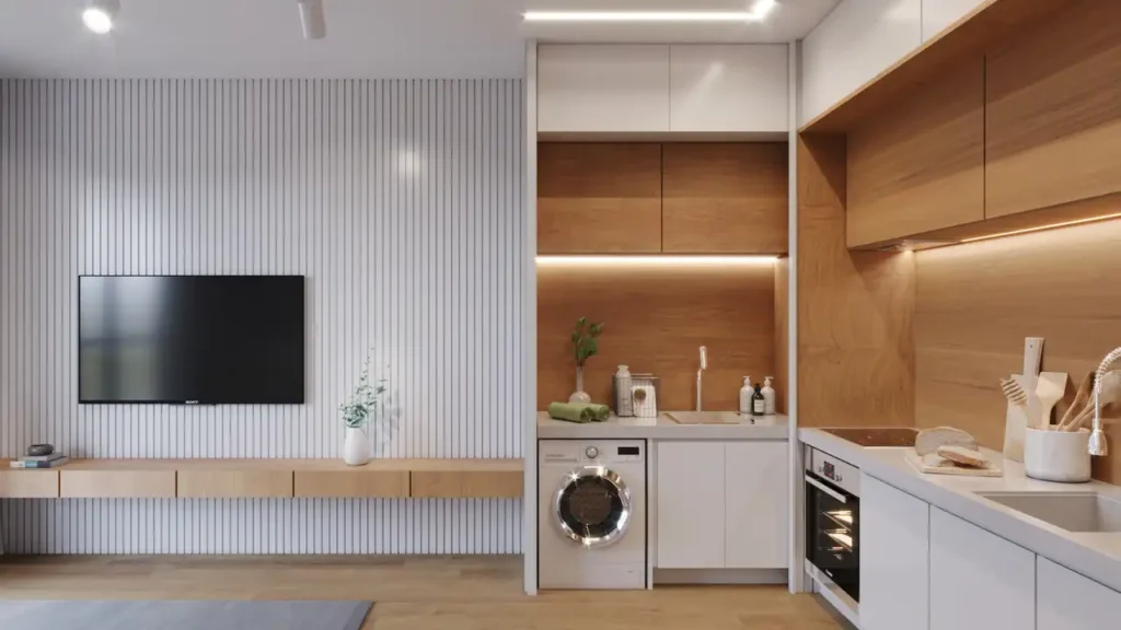 Em construção Real Parque: 070 cozinha Icó Real Parque, 1-2 quartos 39-42m²