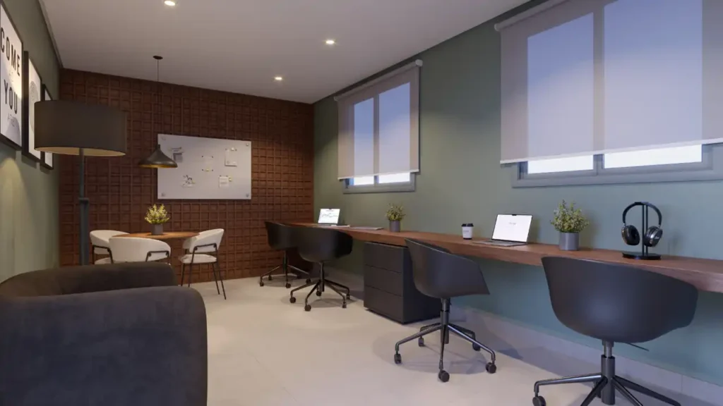 180 coworking — Bosque da Barra (Cury SP), 2 quartos em Barra Funda