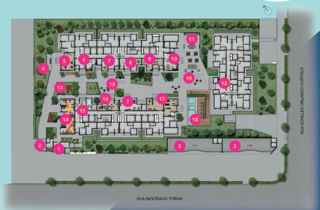 Implantação condomínio Concept Barra Funda - Fase 2 — 2 quartos em Barra Funda