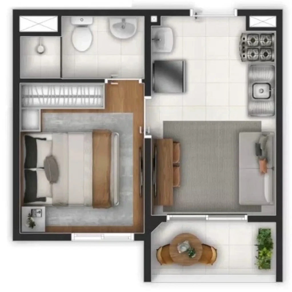 Apartamento 1 quartos 25m² em Santo Amaro — planta Novvo Estação Largo Treze - Breve Lançamento