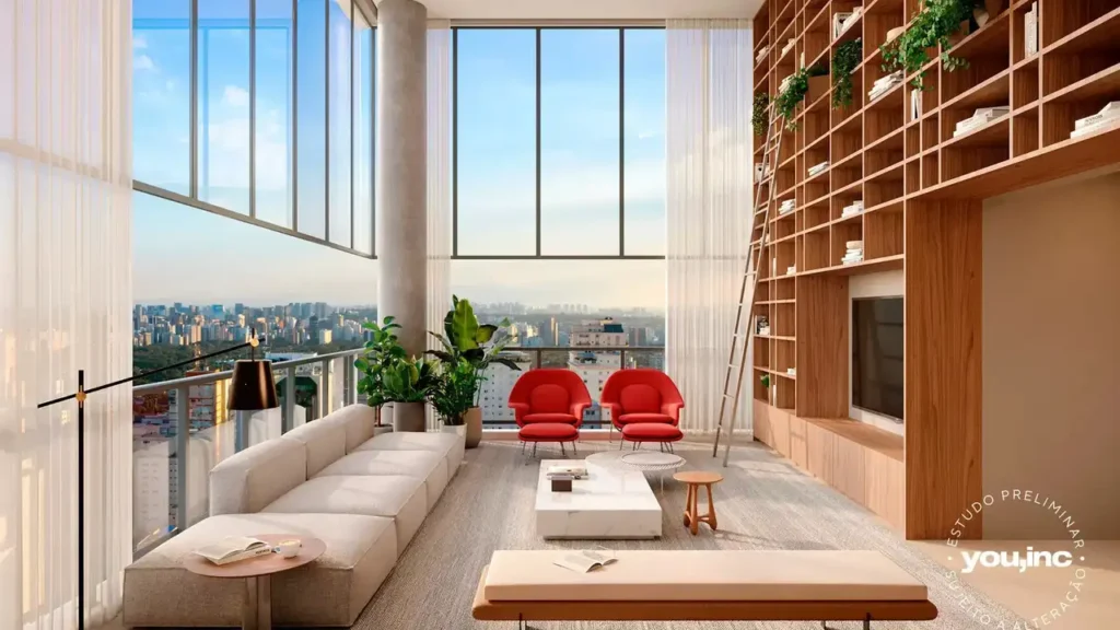 Pronto novo Pinheiros: Living Oscar Freire Unlimited - Residencial, 4 quartos 220m²