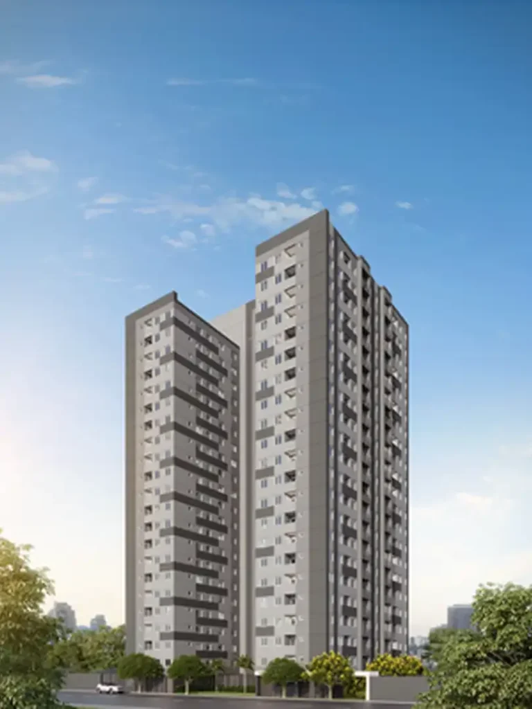 Fachada diurna Novolar Freguesia — apartamento 1-2 quartos, Lançamento em Vila Palmeiras