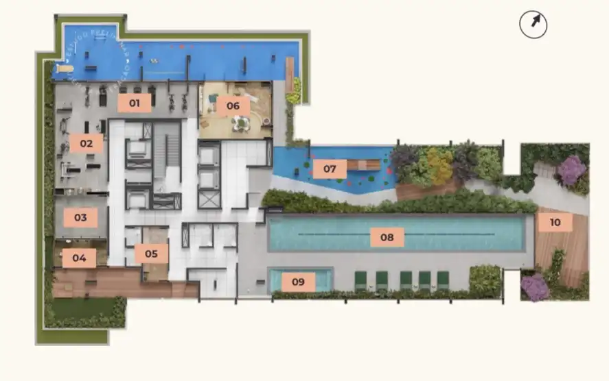 Implantação condomínio Vista Madalena by You - Residencial — 1-2 quartos em Vila Madalena