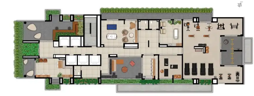 Implantação condomínio Quartier Capote by You - Residencial — 1-3 quartos em Pinheiros