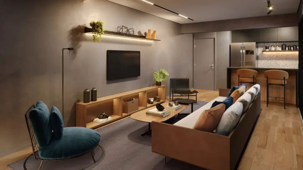 Terrarium Perdizes Perdizes, São Paulo — Living, apartamento 3 quartos 107-275m²