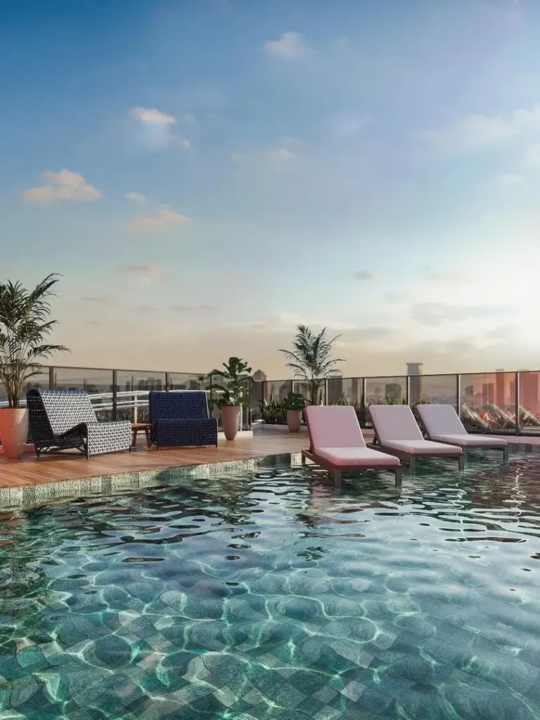 Nurban Liberdade - Residencial Liberdade, São Paulo — Piscina, apartamento 1 quartos 24-38m²