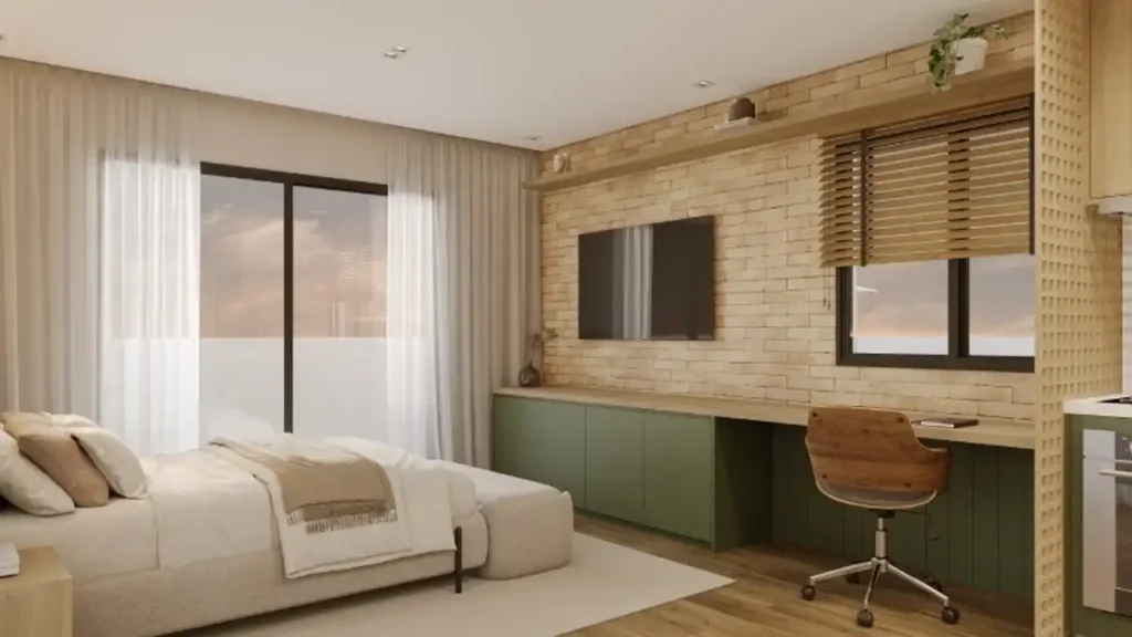 Em construção Consolação: Dormitorio The Loft Paulo Spenciere, 1 quartos 38-88m²