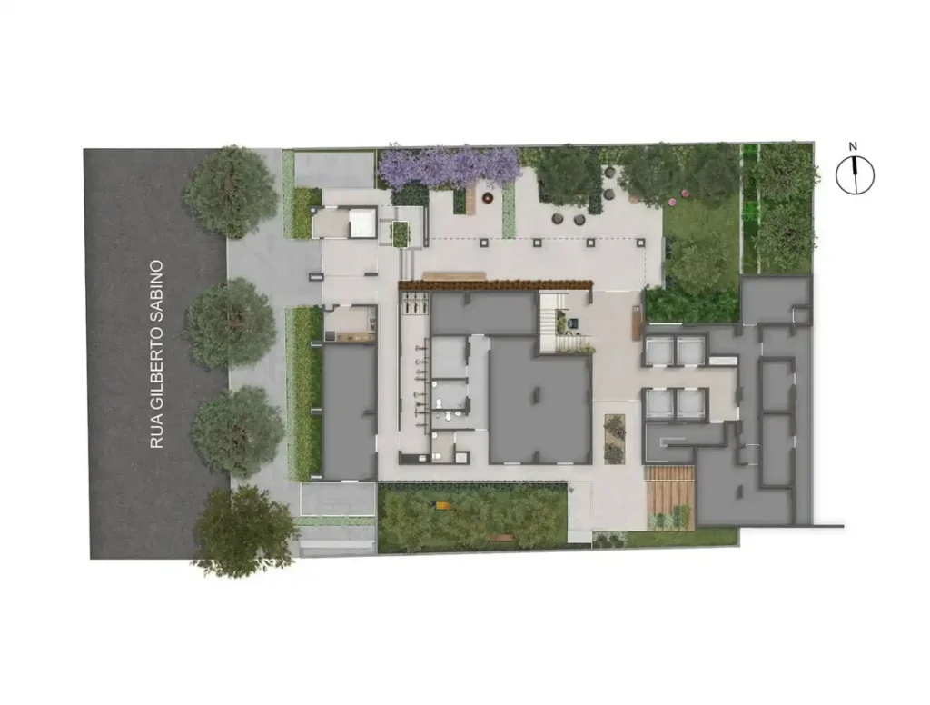 Implantação condomínio Yep Estação Pinheiros - Residencial — 1 quartos em Pinheiros