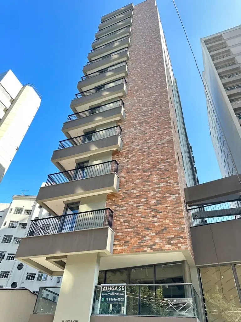 Fachada Next Haddock - Residencial — apartamento 1 quartos, Pronto novo em Cerqueira César