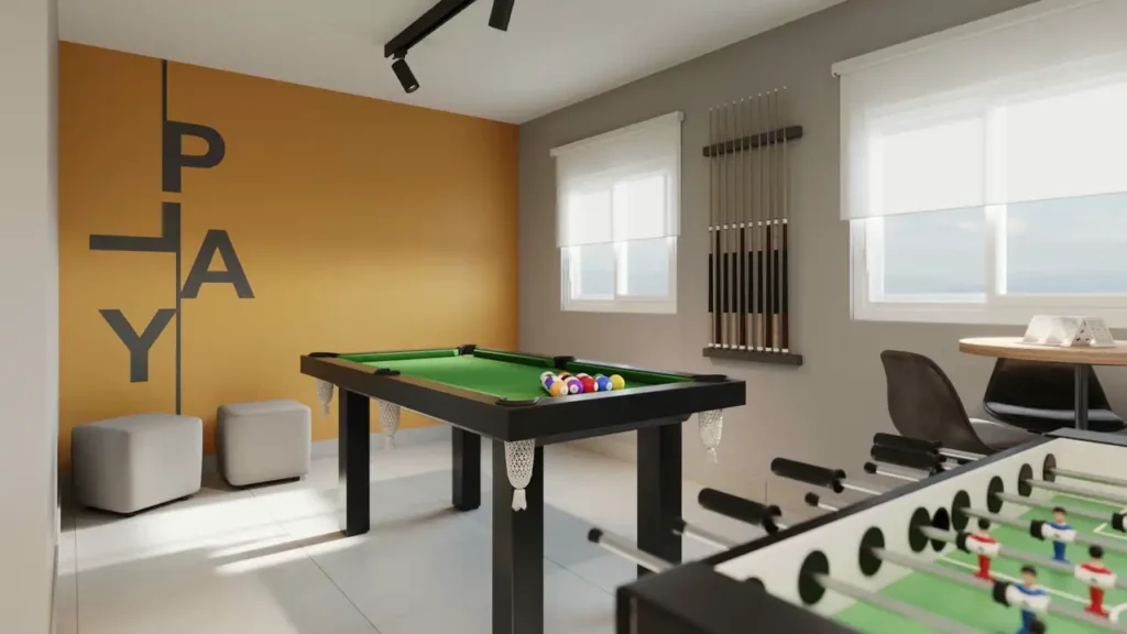 Castelo Butantã Butantã, São Paulo — Sala de jogos, apartamento 2 quartos 35-37m²