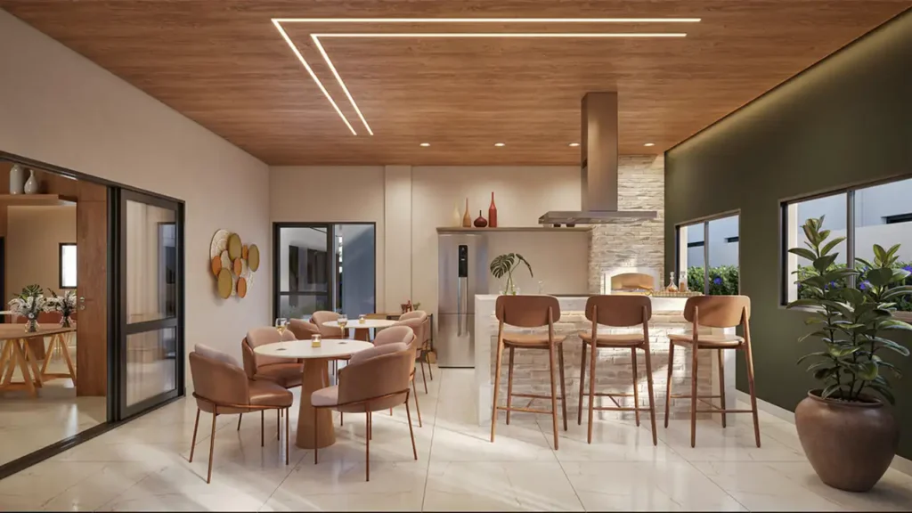 Espaço gourmet Viva Benx Leopoldina III Vila Hamburguesa — 1-2 quartos 33-50m², Benx - Bueno Netto