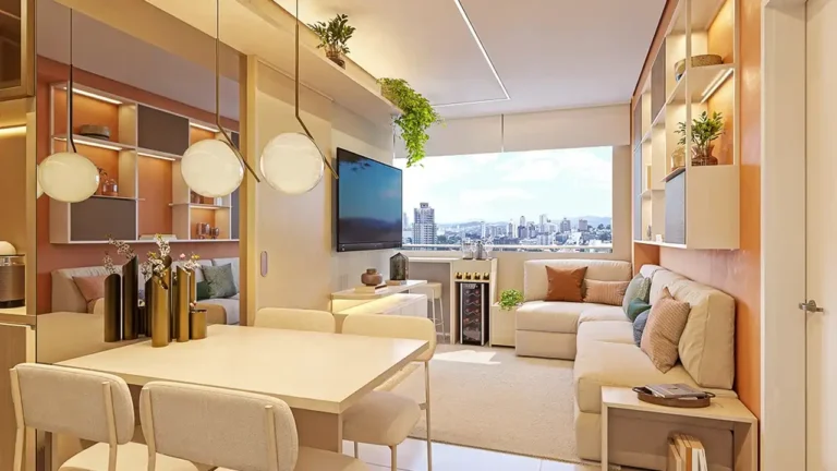 Apartamento 1-2 quartos Barra Funda — Living do Mob Barra Funda