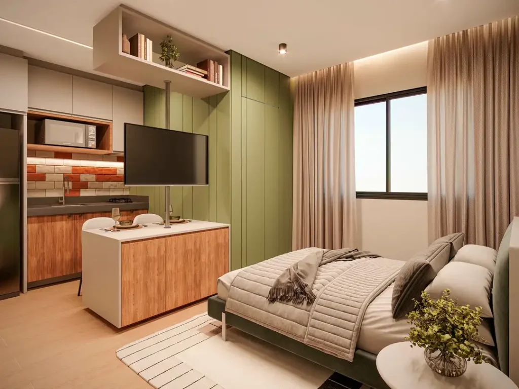 Maskan Perdizes - Residencial Perdizes, São Paulo — Dormitório, apartamento 1 quartos 24-30m²