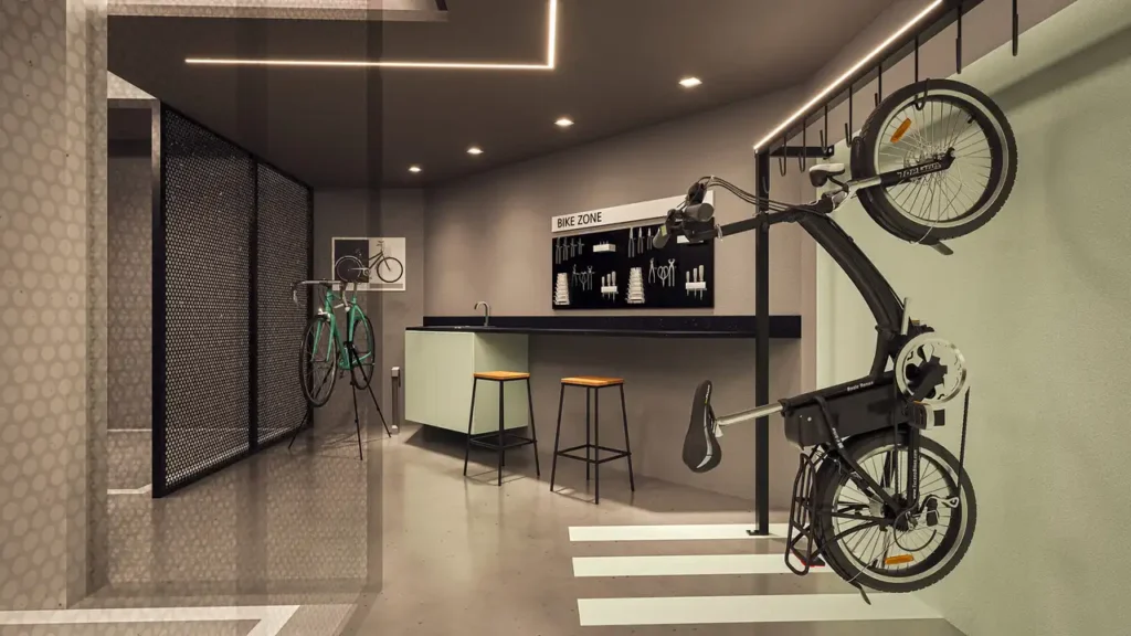 Bike zone + oficina — Icon João Moura - Residencial (Unyon Desenvolvimento Imobiliário), 1-2 quartos em Pinheiros