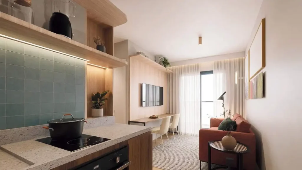 Verus Mackenzie - Residencial Vila Buarque, São Paulo — 051 living, apartamento 1-2 quartos 23-79m²