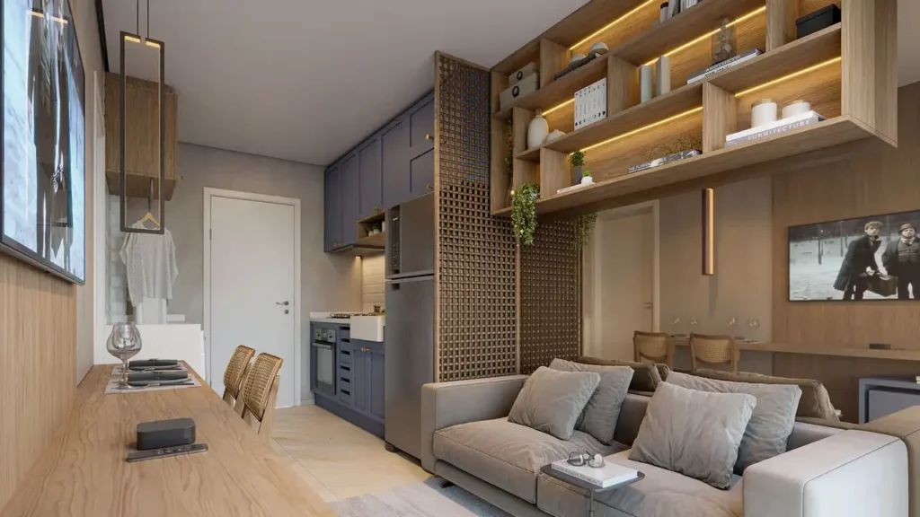 050 living Plano&Essência Life — apartamento 2 quartos, Lançamento em Rio Pequeno