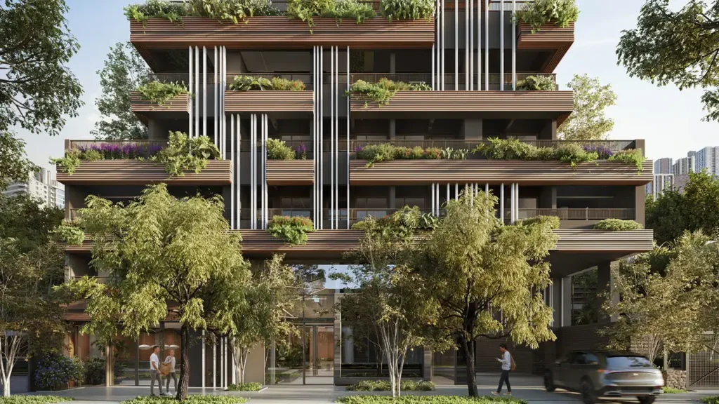 Fachada Aeterna Paulista - Residencial — apartamento 1-3 quartos, Em construção em Bela Vista